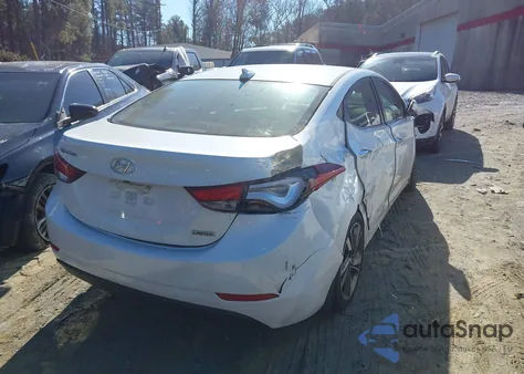 2015 Hyundai Elantra Limited z USA, uszkodzony, nr VIN 5NPDH4AE7FH617581